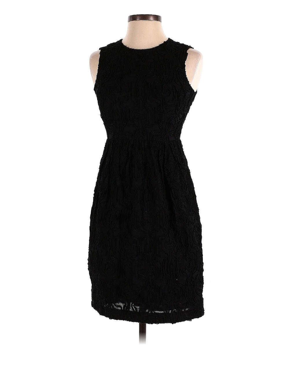 Talbots Black Textured Sleeveless Dress
